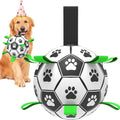 Amasiver dog soccer ball with straps front view