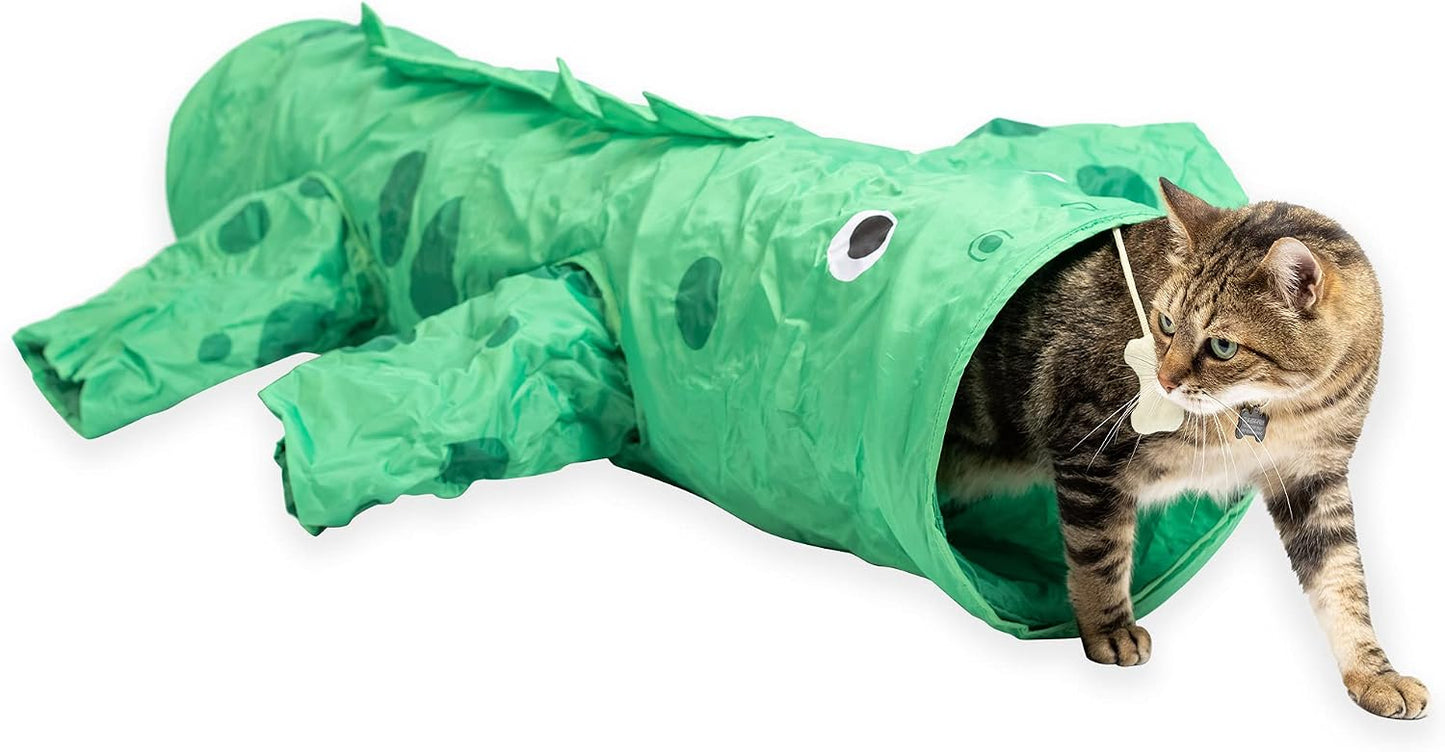 Pet Craft Supply Magic Mewnicorn Multi Cat Tunnel Boredom Relief Toys with Crinkle Feather String for Dogs, Cats, Rabbits, Kittens and Guinea Pigs for Hiding Hunting and Resting - Image 10