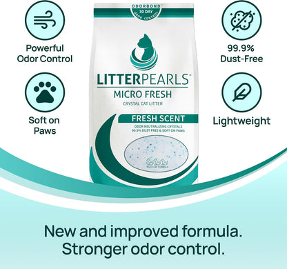 Litter Pearls cat litter crystals texture close up