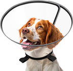 Clear Dog Cone for Small Dogs After Surgery, Adjustable E-Collar to Stop Licking with Padded Neck for Chihuahua,etc, Soft Recovery Collar with Reflective Trim for Night Visibility, Black XXS - Image 13