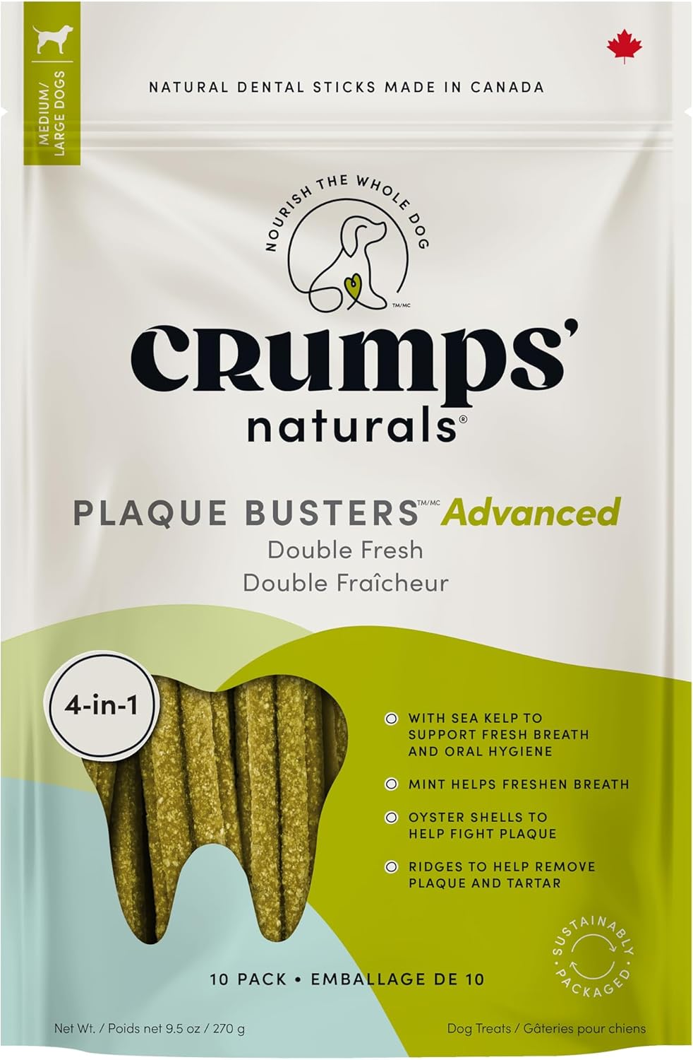 Crumps' Naturals Plaque Busters Advanced - Whole Mouth Care Dental Sticks 9.5oz - Image 14