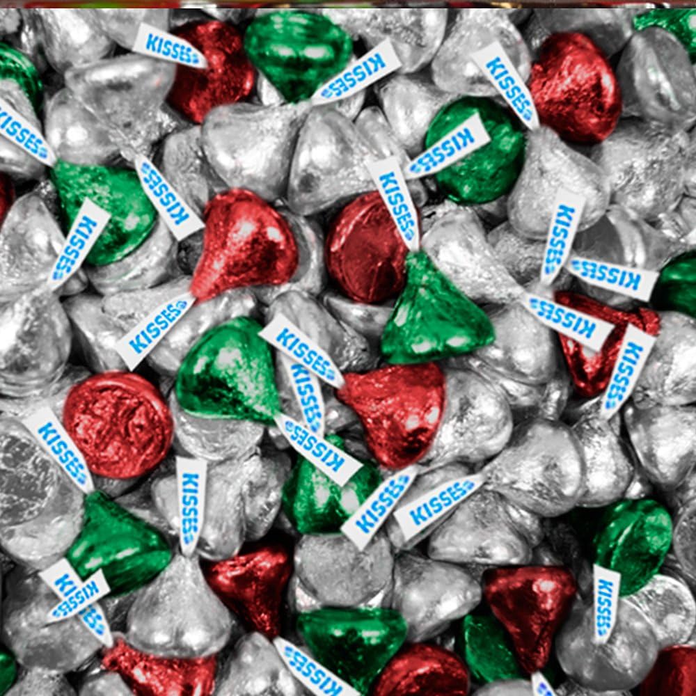 Beulah's Candyland Hershey's Kisses Christmas Edition milk chocolate 2 pounds front view bulk candy bag
