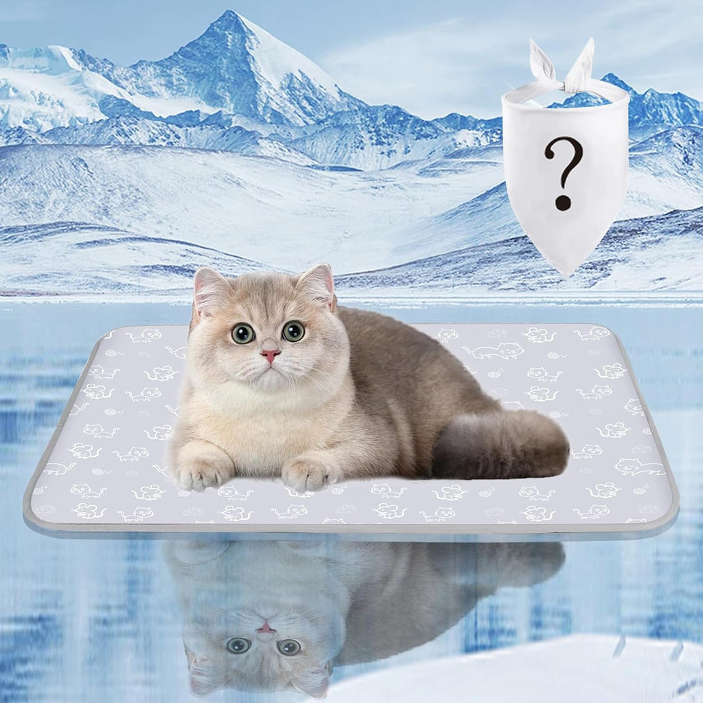 Supriy dog and cat cooling mat with bandana front view