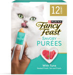 Purina Fancy Feast Savory Puree Naturals Tuna cat treat tubes front view