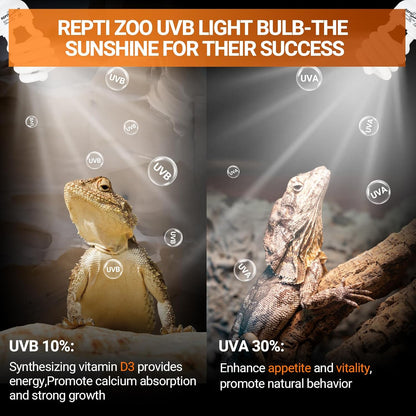 REPTI ZOO desert reptile ultraviolet light bulb E26 base