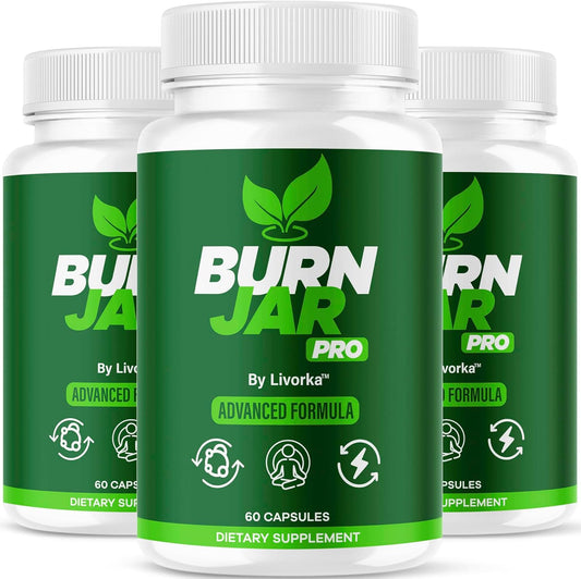 Livorka Burn Jar Pro bottle front view showing weight management supplement.