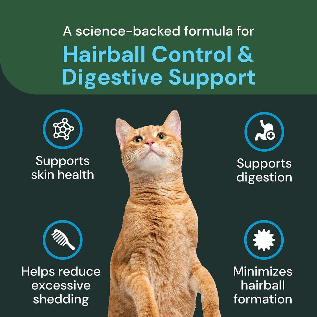 Premium grain free feline digestive health powder with psyllium husk