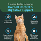 Premium grain free feline digestive health powder with psyllium husk