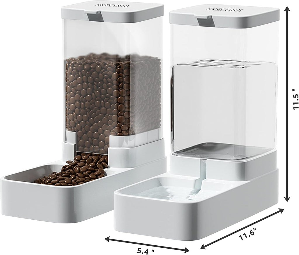 Detached components of the NKECOBJI BPA free food grade plastic pet feeding station being cleaned