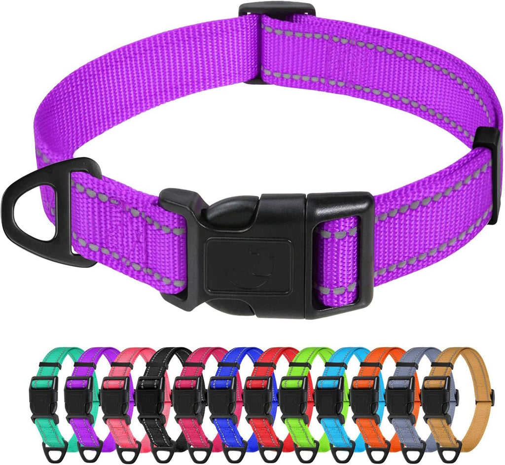 TagME Dog Collars for Small Dogs, Reflective Nylon Pet Collar with Quick Release Buckle, Small Dog Collar for Boys, Sky Blue, 3/8" Width - Image 13