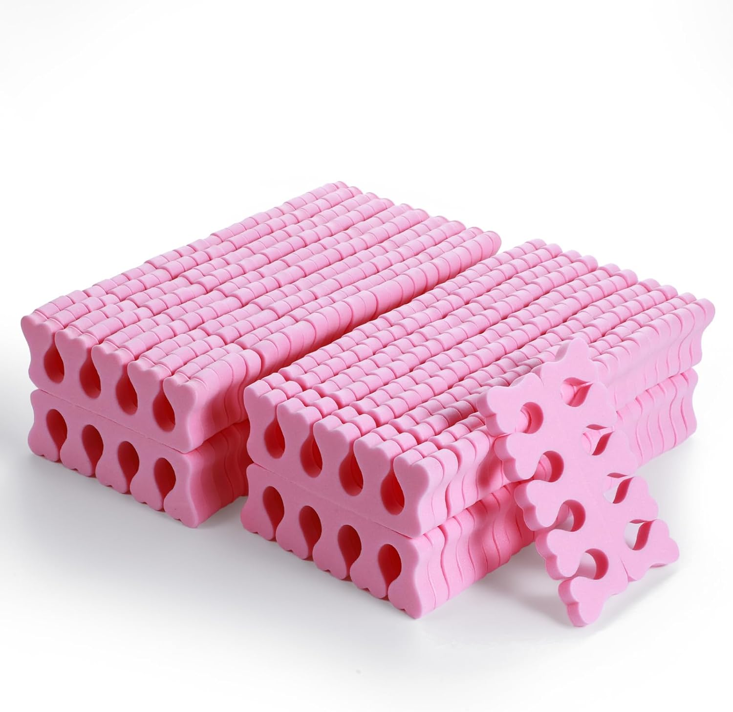 Agatige 100 pieces sponge toe separators front view for pedicure