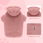 Warm soft pet coat with hood and stretchy cuffs