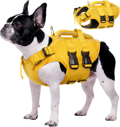 Kuoser Dog Life Jacket High Flotation, Reflective Dogs Life Vest for Swimming Boating, Adjustable Small Medium Large Dog lifejacket, Lightweight Dogs Life Preserver Rescue Handle Spring Summer Pool - Image 10