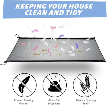 USA imported high density bird cage netting accessory packaged for premium pet care quality.