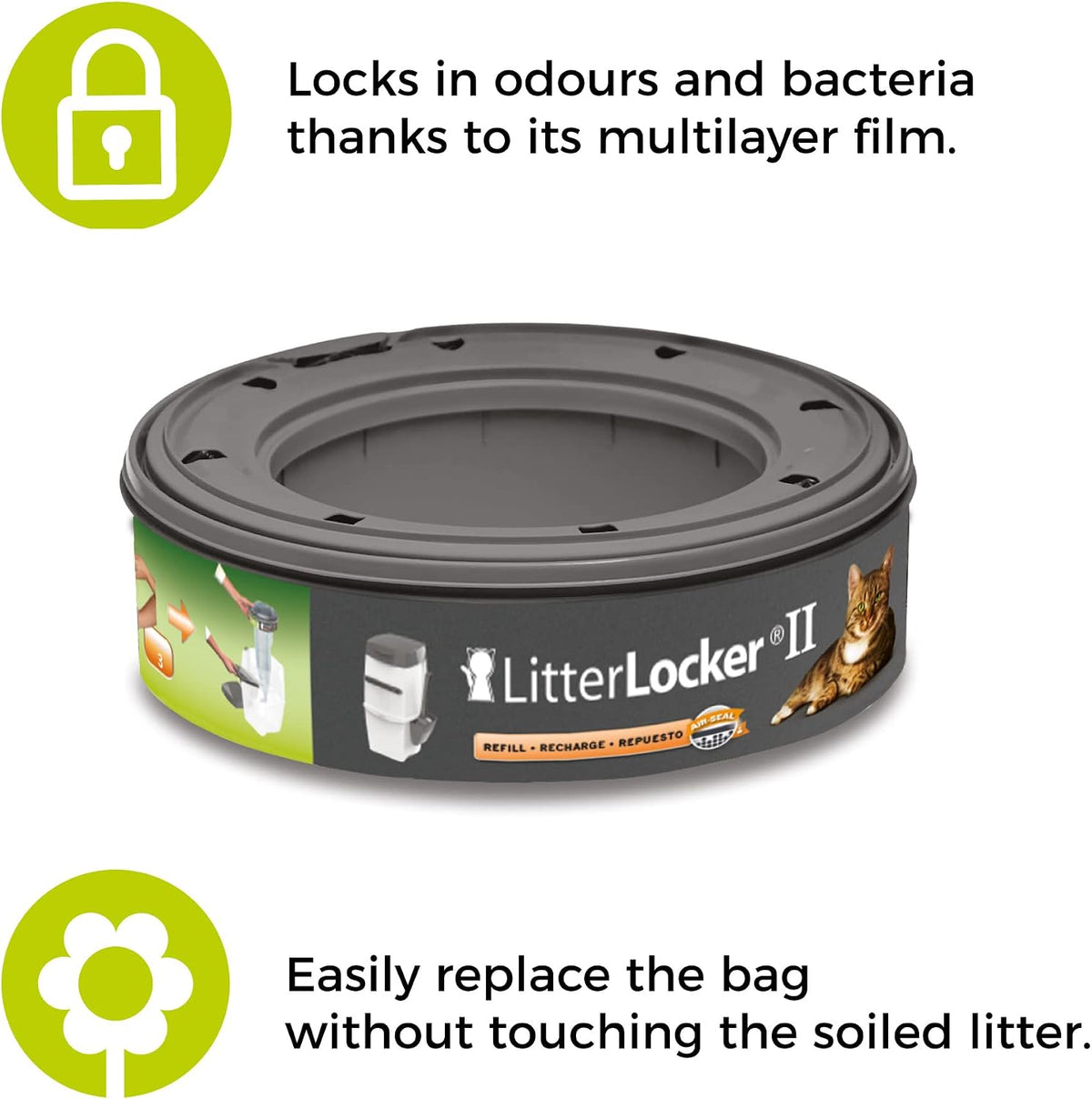 Authentic LitterLocker cat litter disposal refill package