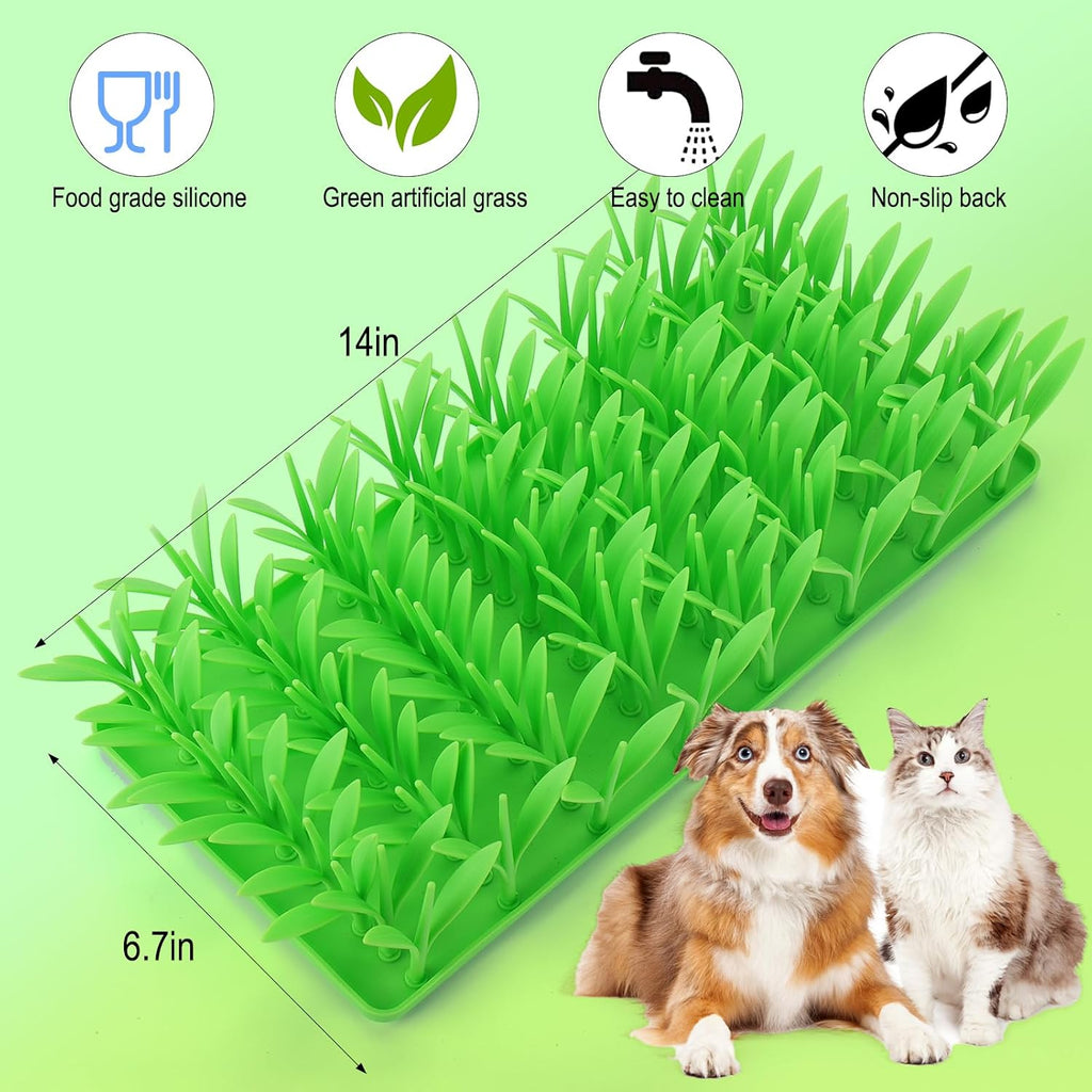 Palksky green grass silicone feeding mat close up texture