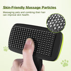 Pecute dog and cat shedding tool fine stainless steel bristles with massage tips