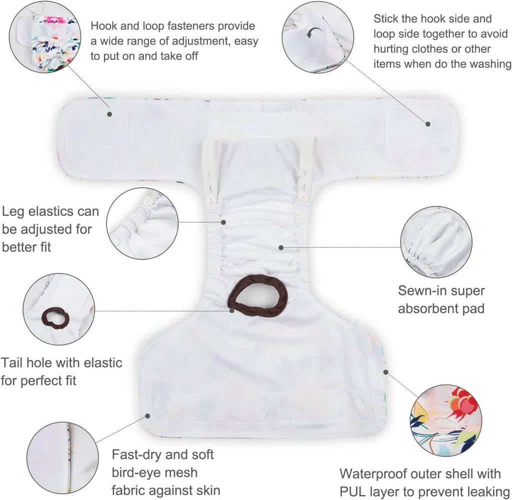 CuteBone puppy period pants leak-proof inner lining close up
