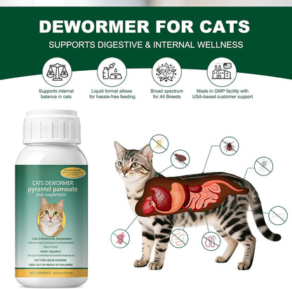 Luxekem broad spectrum oral suspension for removing feline roundworms and hookworms