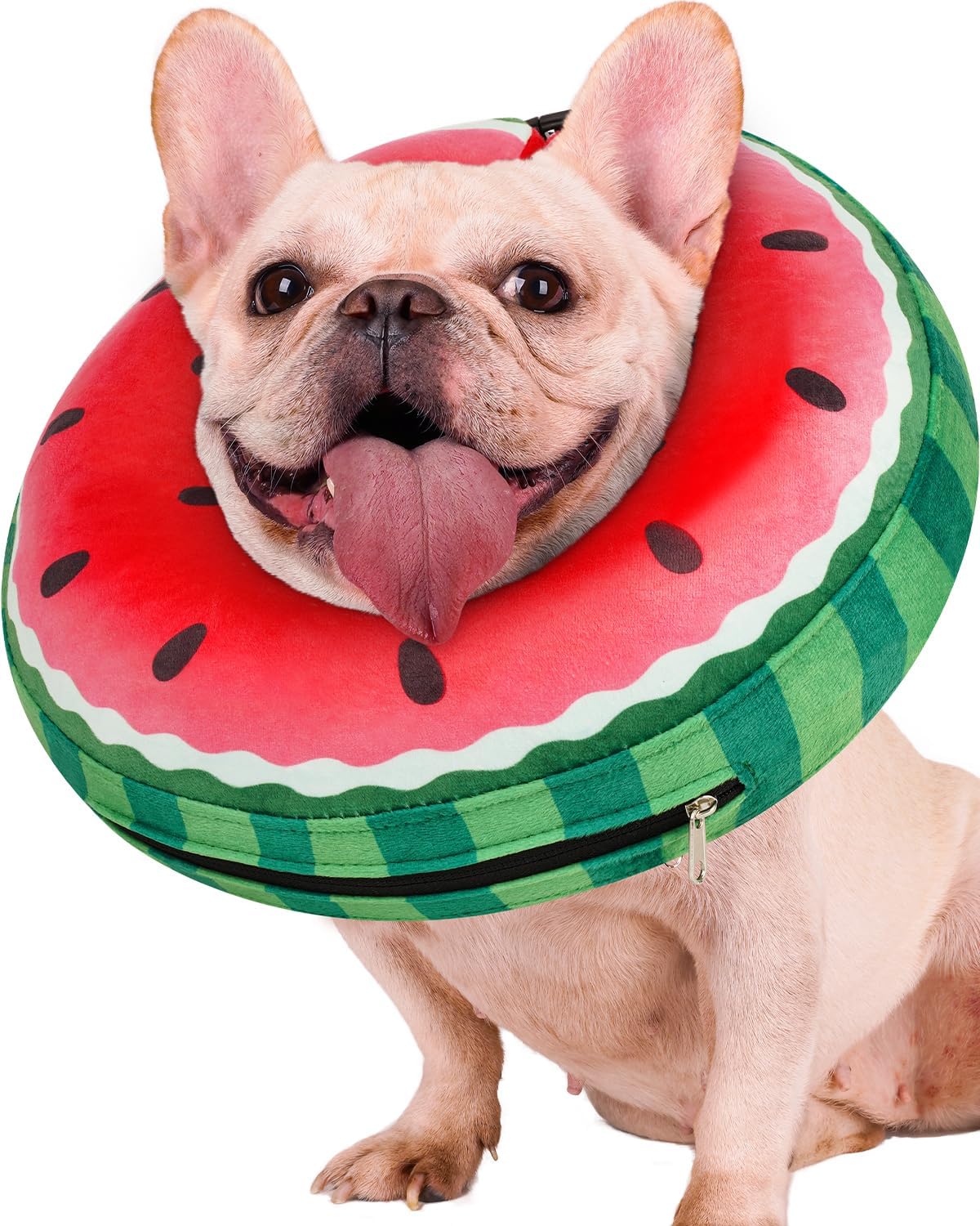Inflatable Dog Pillow Cone Collar After Surgery, Donut Soft Neck Cone for Pug Dachshund Medium Dogs, etc, Recovery E Collar to Stop Licking Pink - Image 14