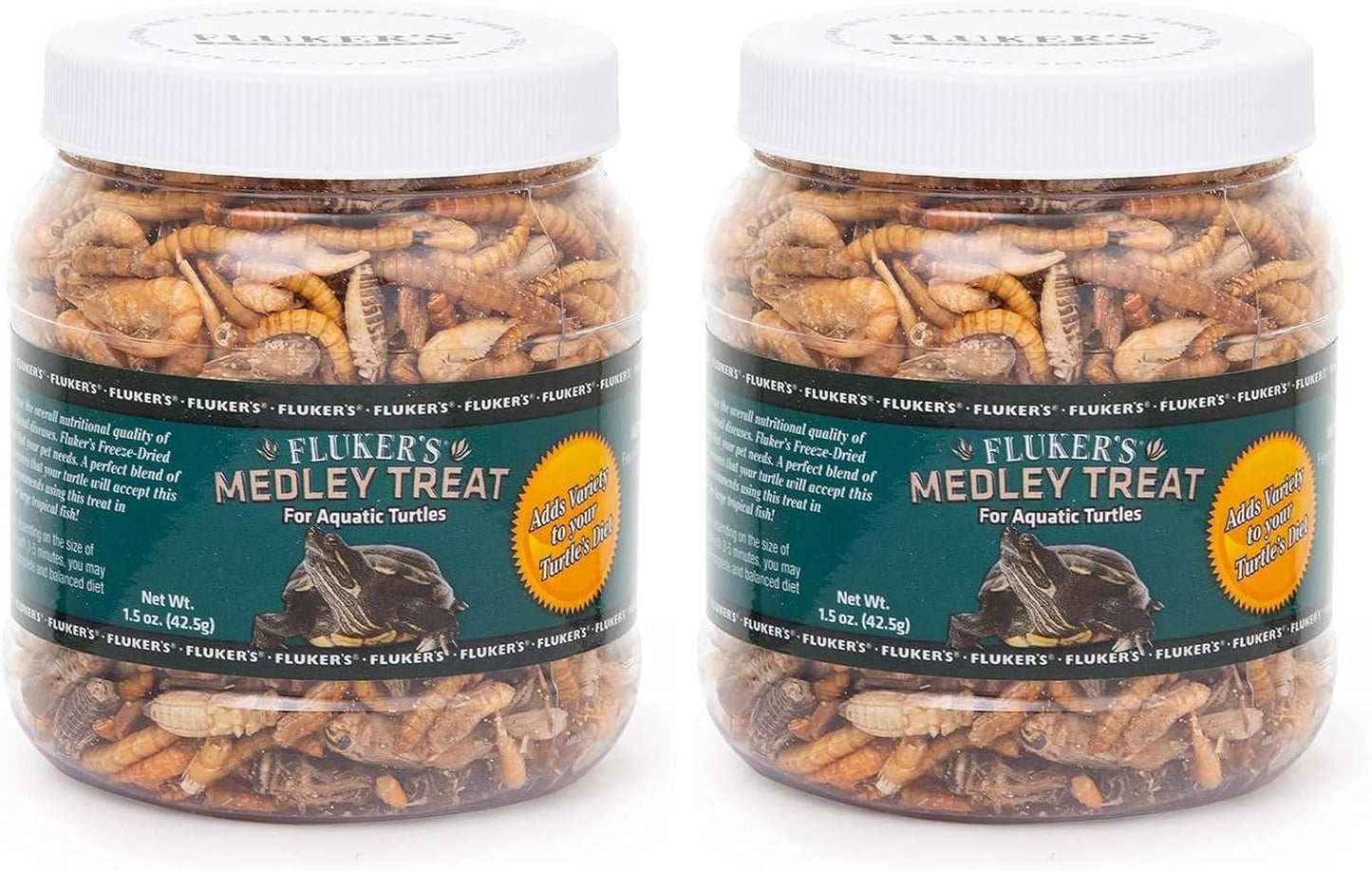 Flukers premium high protein medley treat jar for juvenile and adult turtles