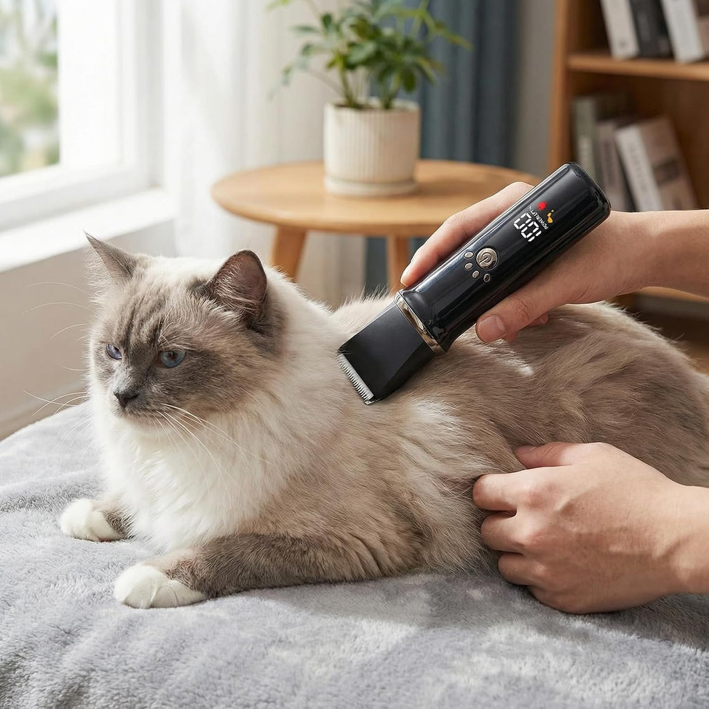 Sidvid silver pet grooming kit packaging with all included trimming combs