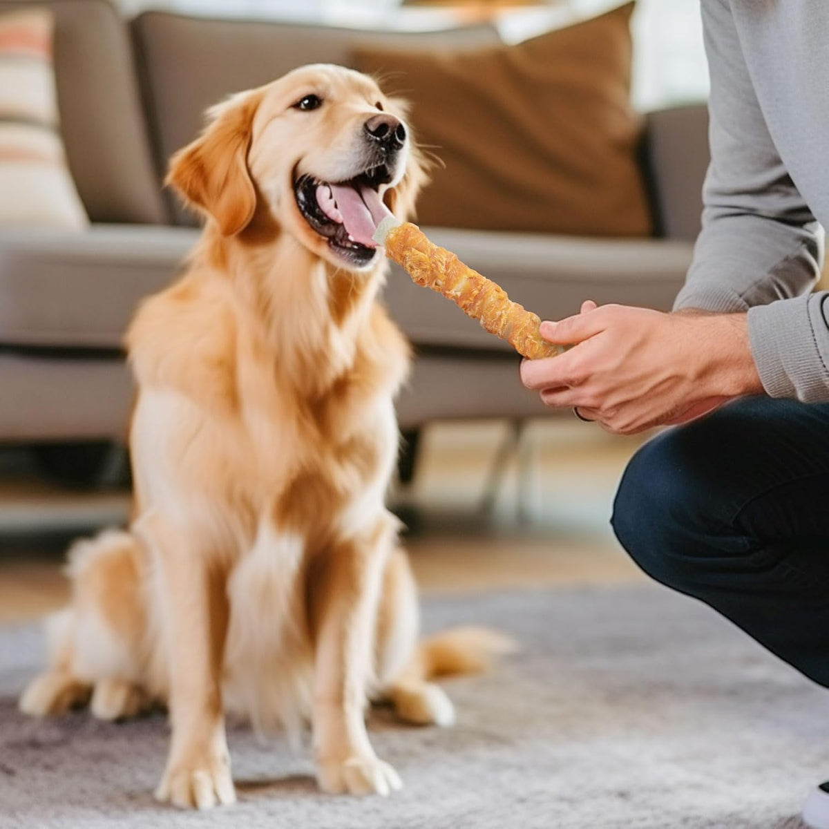 MON2SUN Dog Treats, 9 Inch Chicken Wrapped Rawhide Rolls Snacks, Teeth Cleaning and Long Lasting Chews for Medium and Large Dogs, 23.28oz (6 Count-Pack of 2) - Image 9