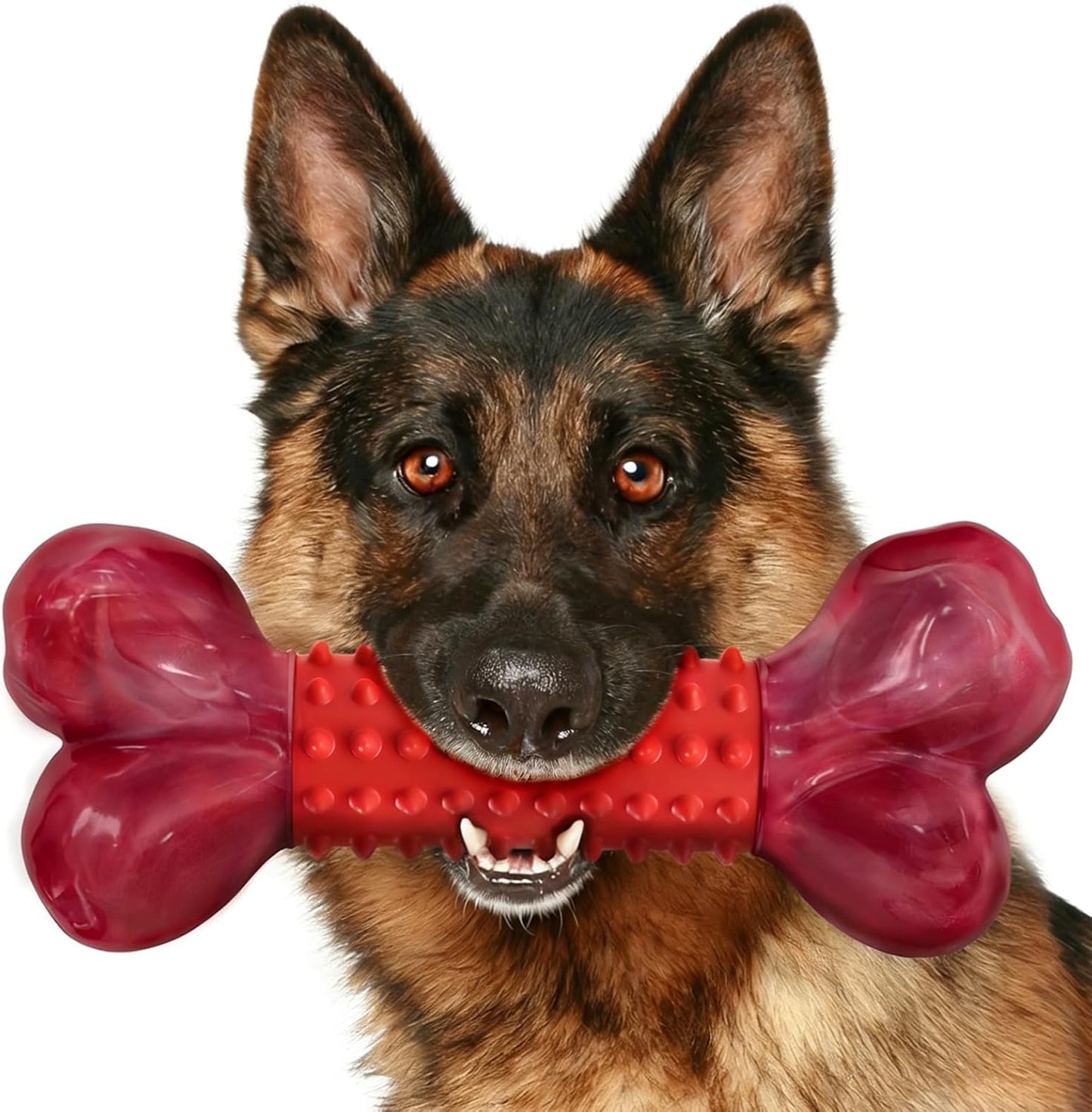 Apasiri tough dog chew toy red front view