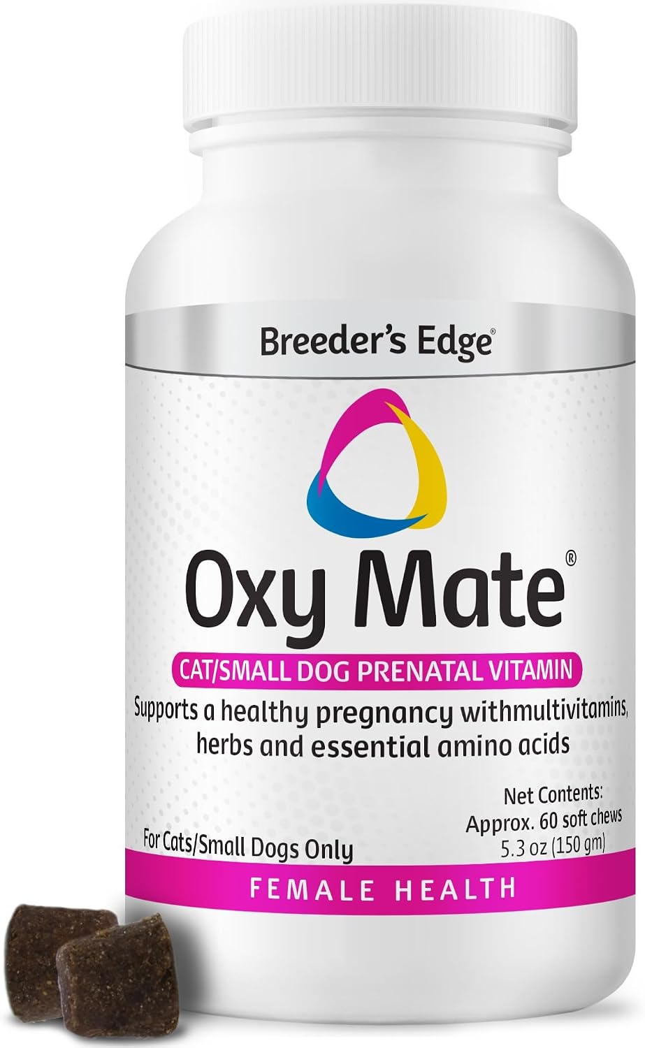 Breeder's Edge Oxy Mate Dog Prenatal Vitamins, Comprehensive Supplement for Pregnant Dogs and Cats Enriched with Essential Nutrients for Healthy Moms & Litters, Soft Chews - 60ct Medium & Large Dog - Image 10