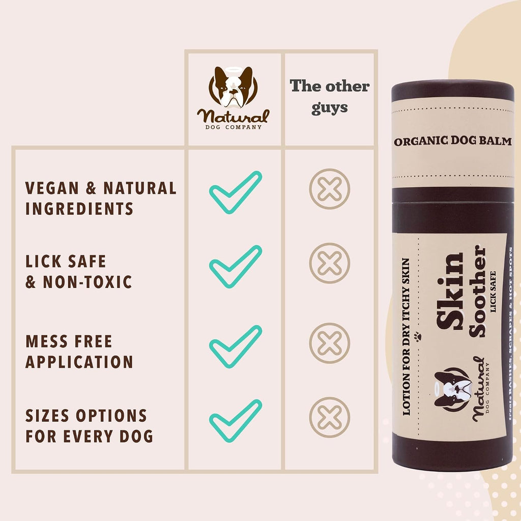 Natural Dog Company lick safe dog skin moisturizer stick packaging