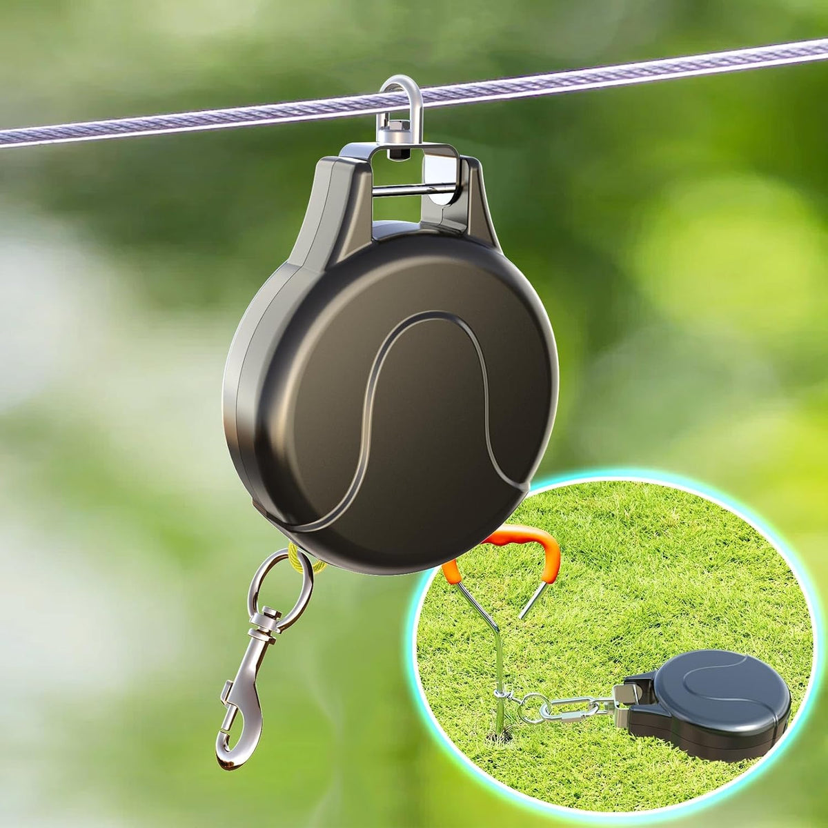 Pestairs 30ft retractable dog leash front view