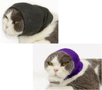 2 Pack Cat Ear Wrap, Anxiety Ear Cover Hematoma Compressionp Cat Snood for Grooming Blue+Grey S - Image 11