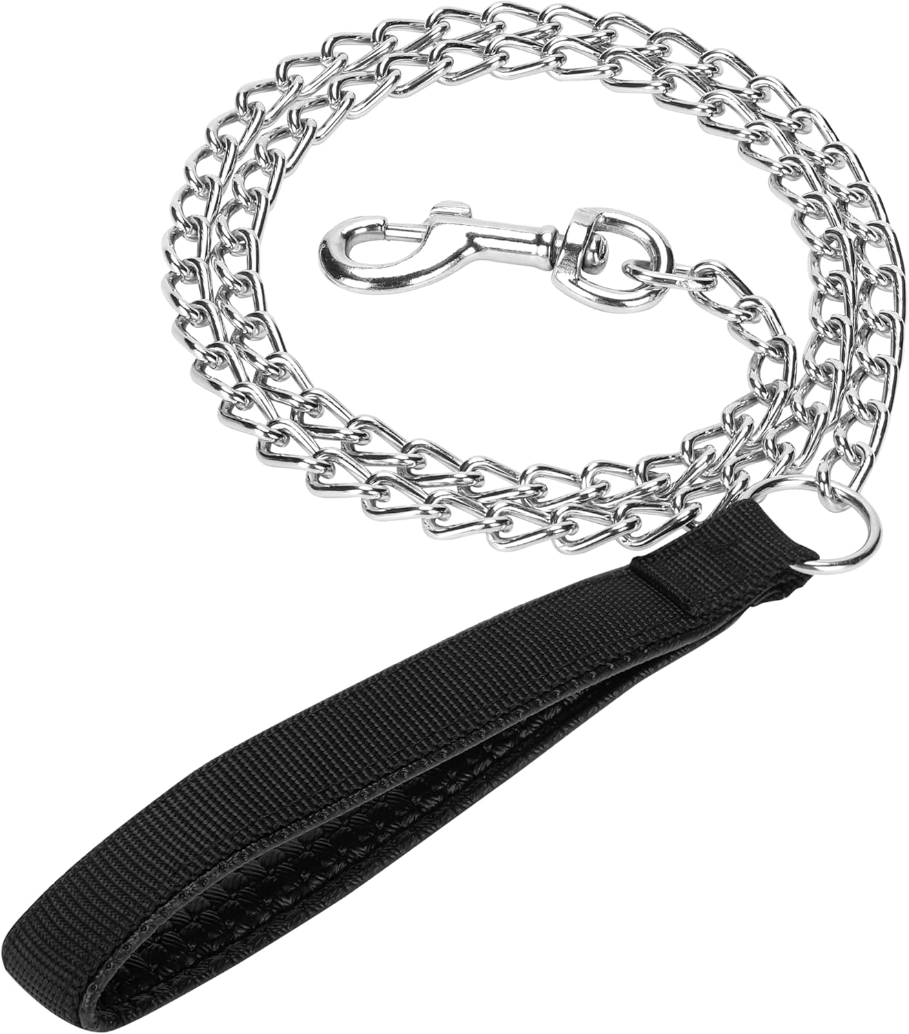 SGODA six feet dog training chain leash attached to a harness swivel hook