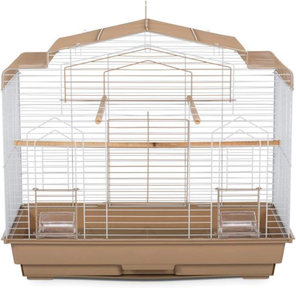 Prevue Pet Products Barn Style Bird Cage - Brown & White - Image 4