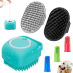 Comotech 6PCS Dog Bath Brush & Dog Toothbrush | Adjustable Handle Shampoo Brush & Scrubber for Short & Long Haired Dogs & Cats | Effectively Solve Odor & Stain Removal Problems (Blue Blue Blue.) - Image 12