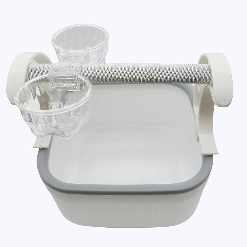 GoWitPaws tabletop bird training perch with waste collection basin