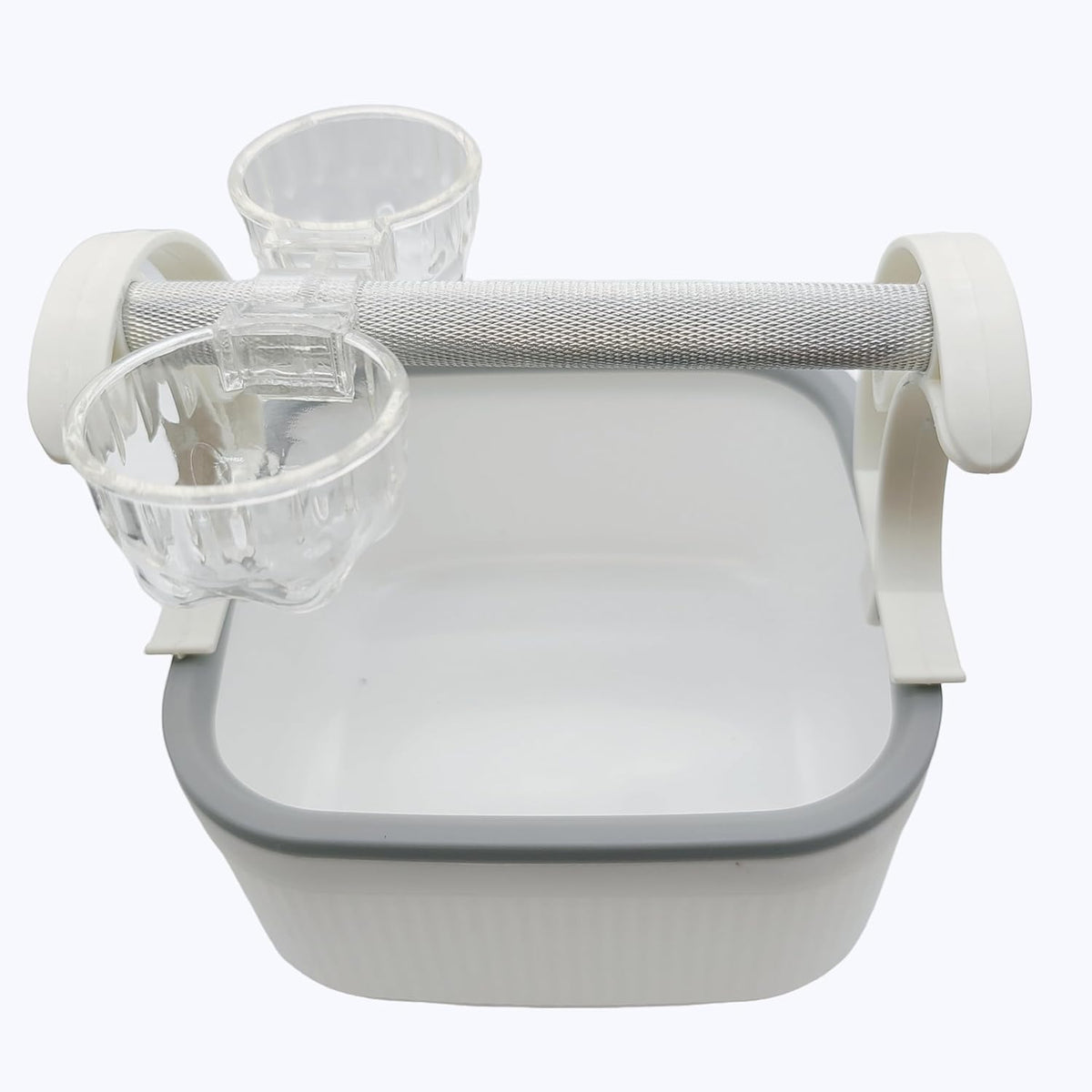 GoWitPaws tabletop bird training perch with waste collection basin