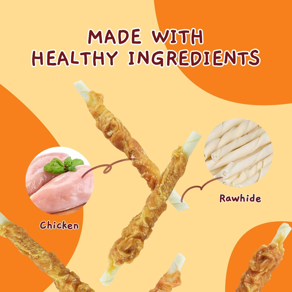 Back of Jungle Calling dog treat packaging with nutritional information
