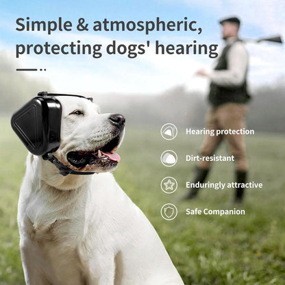 Anxiety relief dog earmuffs with soft leatherette design