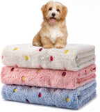 1 Pack 3 Blankets Fluffy Premium Fleece Soft Pet Blanket Flannel Throw for Cat Dog Puppy (Small 23x16'', Paw-White/Pink/Brown) - Image 11