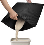 Conlun medium gray cat litter trapping mat in a home setup