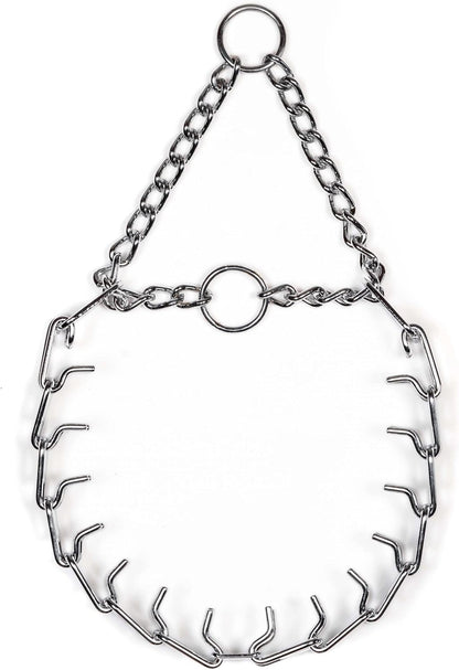 Side angle of the interlocking 2.25 millimeter steel links showing the rounded blunt prongs