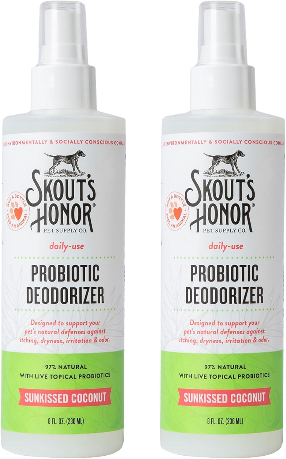 SKOUT'S HONOR Probiotic Pet Deodorizer Spray- Hydrating Daily-Use with Avocado Oil & Omega-3s, Microbiome Friendly Certiified, Paraben & Sulfate-Free, 97% Natural, 8oz, Sunkissed Coconut - Image 10