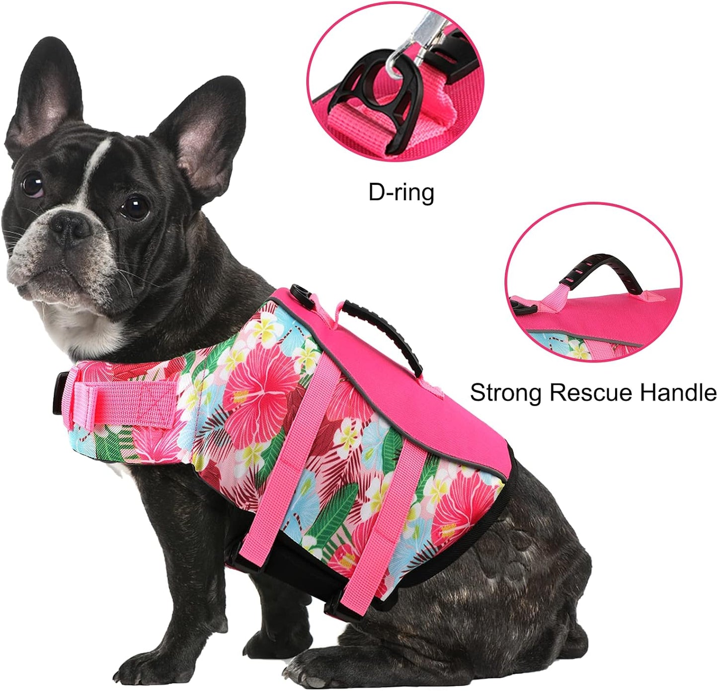 Mklhgty reflective dog safety vest showcasing the highly visible reflective strips in low light.