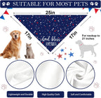 QIRUIMI Independence Day holiday cat scarf set close up.