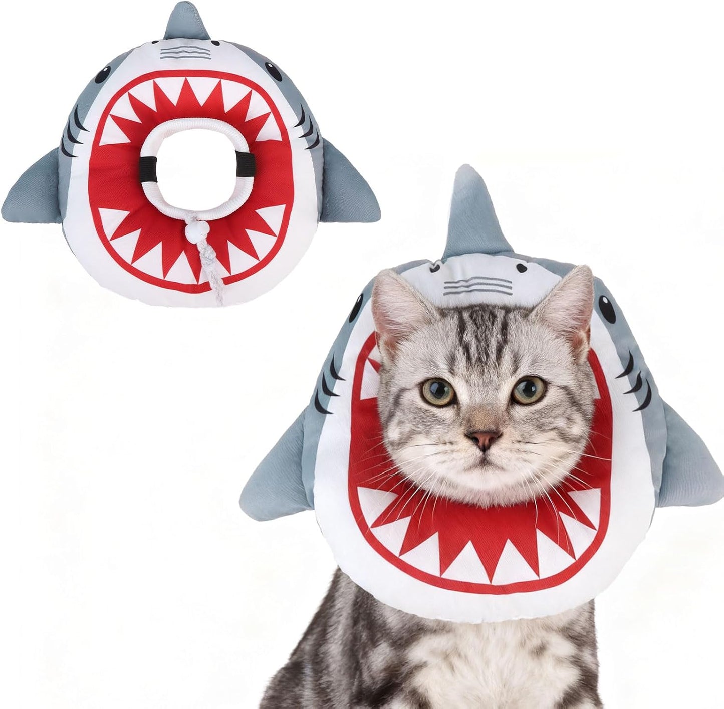 EXPAWLORER Cat Cone Collar Soft, Cat Recovery E Collar After Surgery to Stop Licking, Adjustable Waterproof Neck Elizabethan Pet Kitten Puppy Donut Pillow for Cats Wound Healing, Lion - Image 14