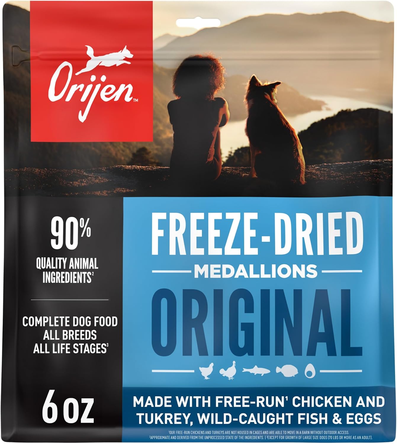 ORIJEN Epic Bites Freeze-Dried Dry Dog Food Tundra Recipe 6oz Bag - Image 12