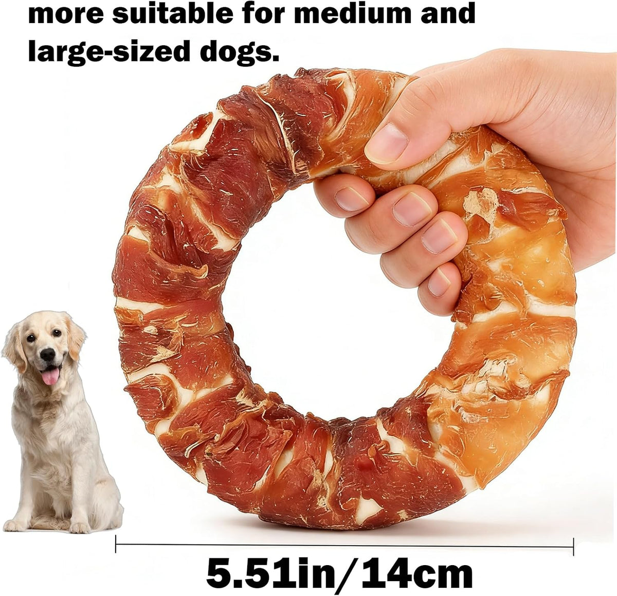 Clean label dog snack with zero artificial additives back packaging info