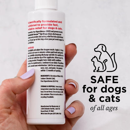 Wondercide pet eye wash for dog and cat allergy relief