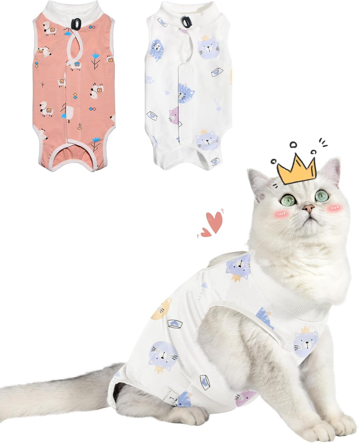 Purrpurrpets kitten post operative suit medical safety wear for pets healing process